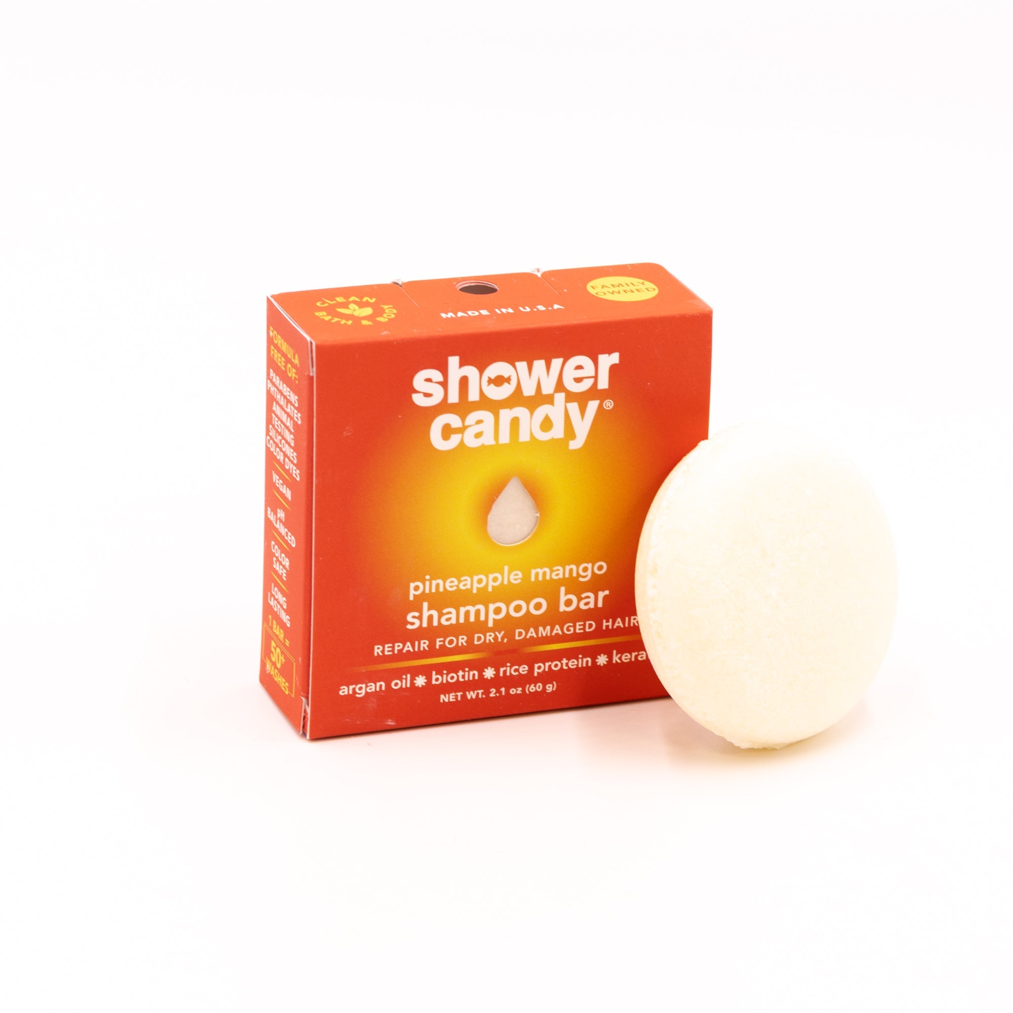 Shower Candy Pineapple Mango Shampoo Bar – Repair for Dry, Damaged Hair