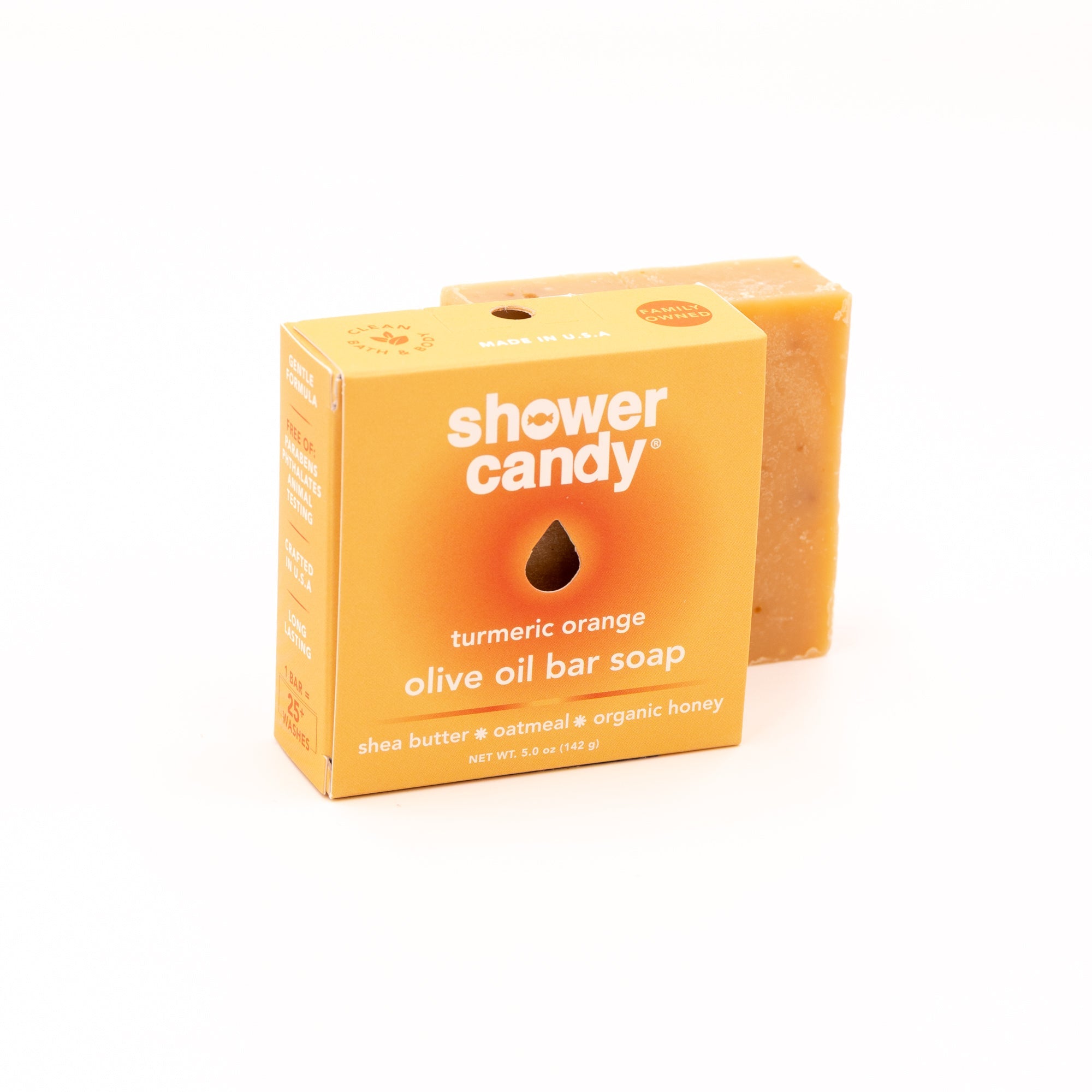 Shower Candy Turmeric Orange Bar Soap – Brightening Olive Oil Cleanse